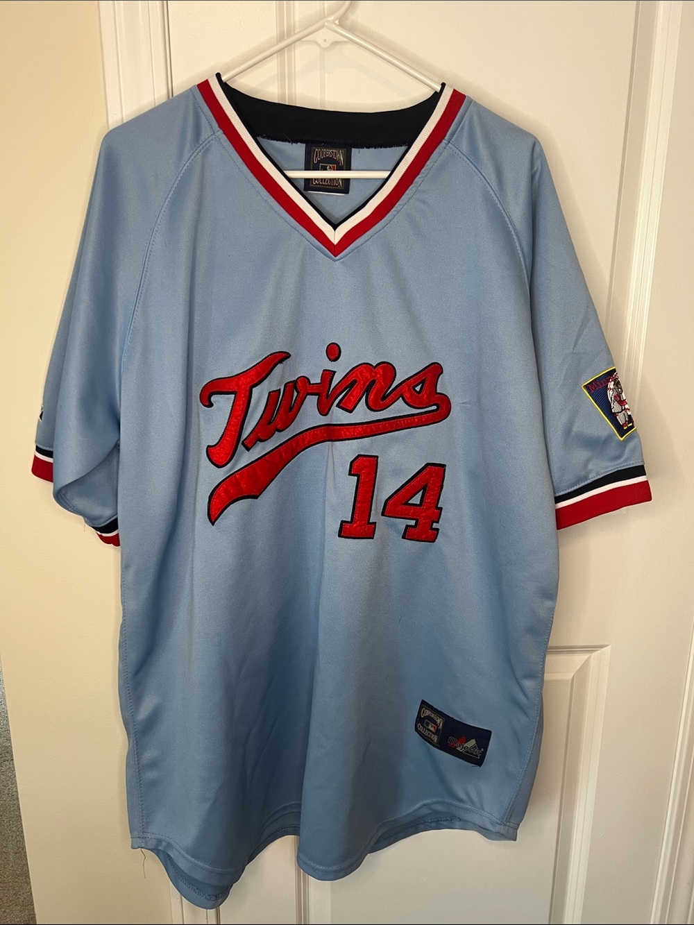 Minnesota Twins #14 Hrbek Light Blue Majestic Copperstown Collection Jersey